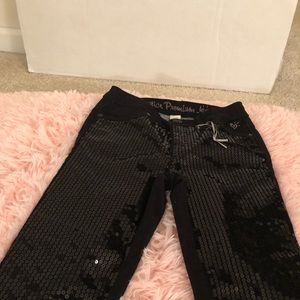 Black Sequence Front Jeans by Justice